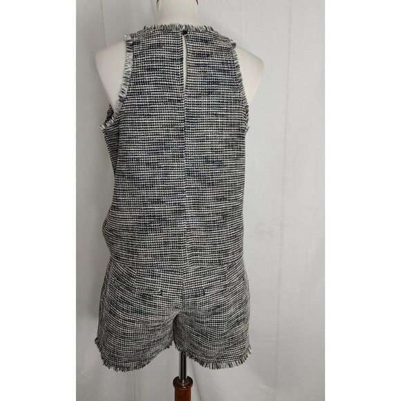 Ann Taylor Tweed Set S Top & Shorts  Black Fringe Summer NEW - Picture 4 of 11